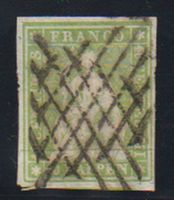 1854 40Rp. Strubel 26 A3, 3. Münchner Druck mit Attest TOP