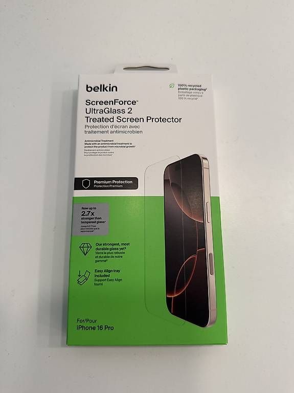 Ritocchi & pellicole di protezione: Belkin UltraGlass 2 iPhone 16 Pro / 17 – Usato da Hofstetten SO venduto da Apple9000