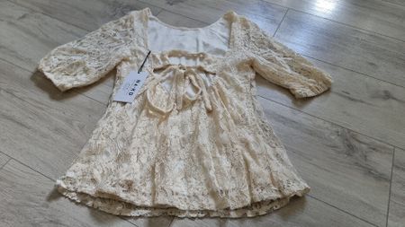 NA-KD Bluse Boho Spitze Braut Standesamt gr 36