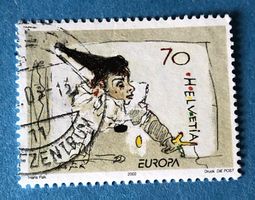 Nr. 1051 Pierrot spielt mit dem Faden GESTEMPELT 2002  