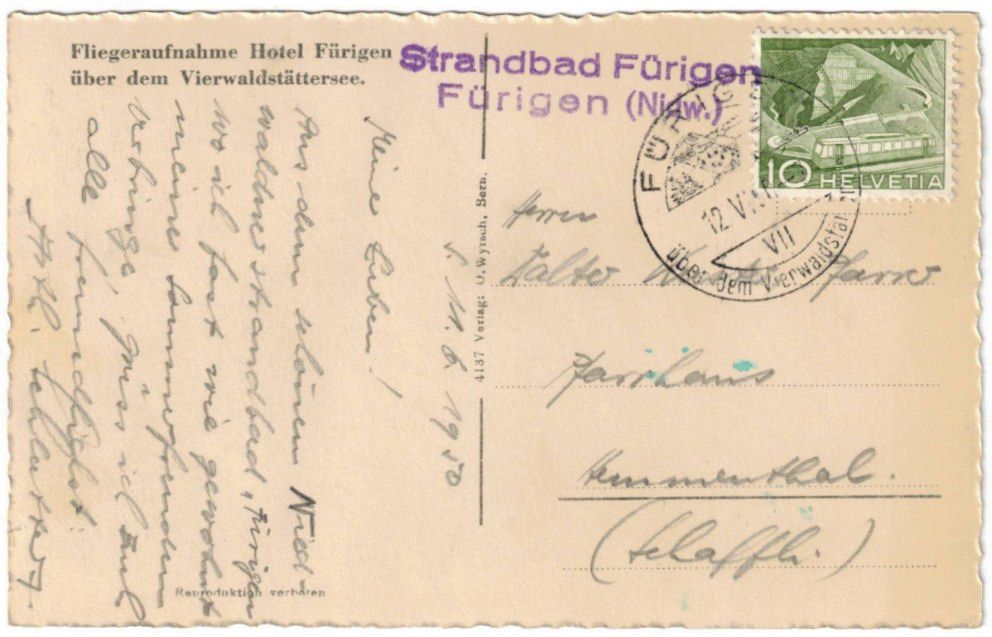 Cartoline postali: Fürigen - Standseilbahn – Usato da Binningen venduto da Mountainrider 1