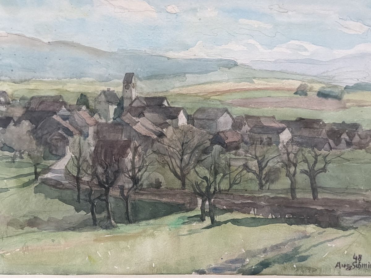 Dipinti: Gemälde, August Schmid 1948. – Usato da Biberist venduto da Momo33