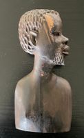 Büste Holz Afrika Figur Skulptur Handarbeit Deko Sammler (5)