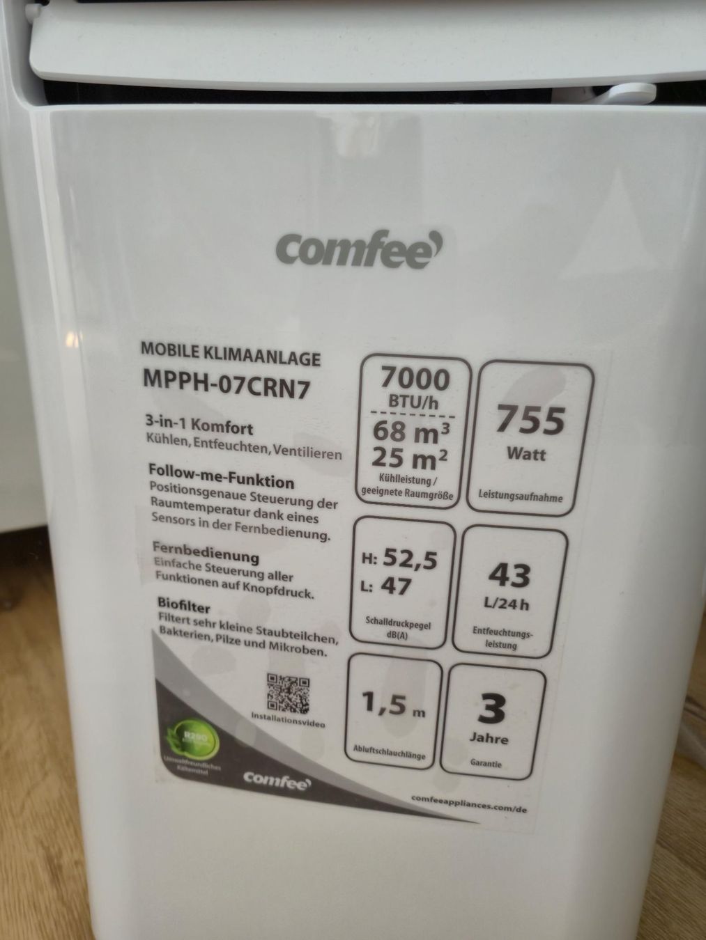 Condizionatori: Comfee Mobile Klimaanlage MPPH-07CRN7 – Usato da Binningen venduto da nini.vd 2