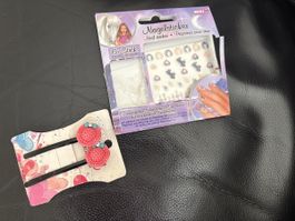 NEU! Haarspangen & Nagelsticker Set für kreative Mädchen