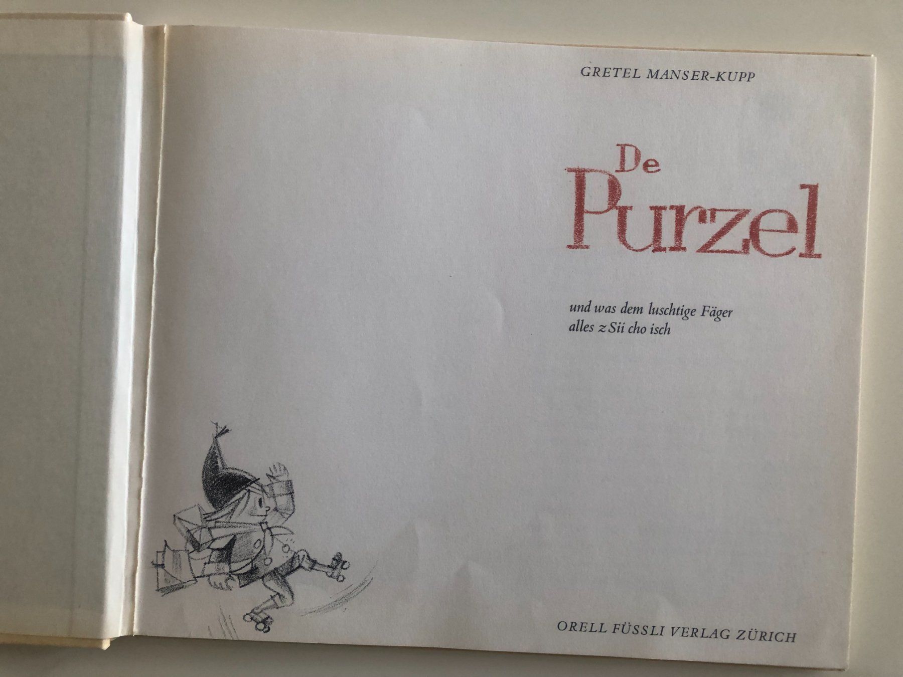 Libri: De Purzel von Grete Manser-Kupp – Usato da Bassersdorf venduto da sammelfloh 1
