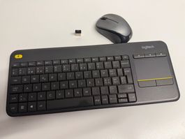 Logitech Tastatur K400 Plus mit Touchpad und Maus