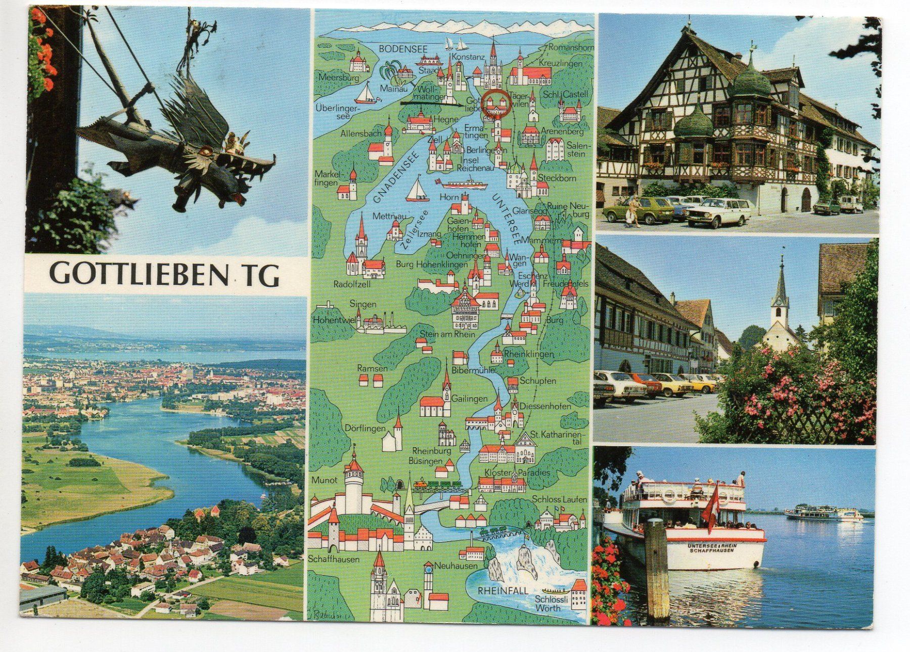 Cartes postales: GOTTLIEBEN Schiff, Auto – D'occasion à Jona par philajona
