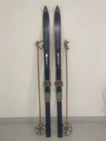 Ski (D 7), original Rennsteig Holzski mit Stöcken