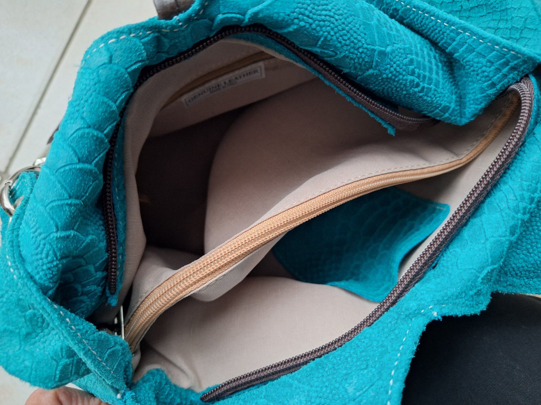 Taschen für Damen: Sac en cuir turquoise – Neu (gemäss Beschreibung) aus St-Triphon von Jldr0 3