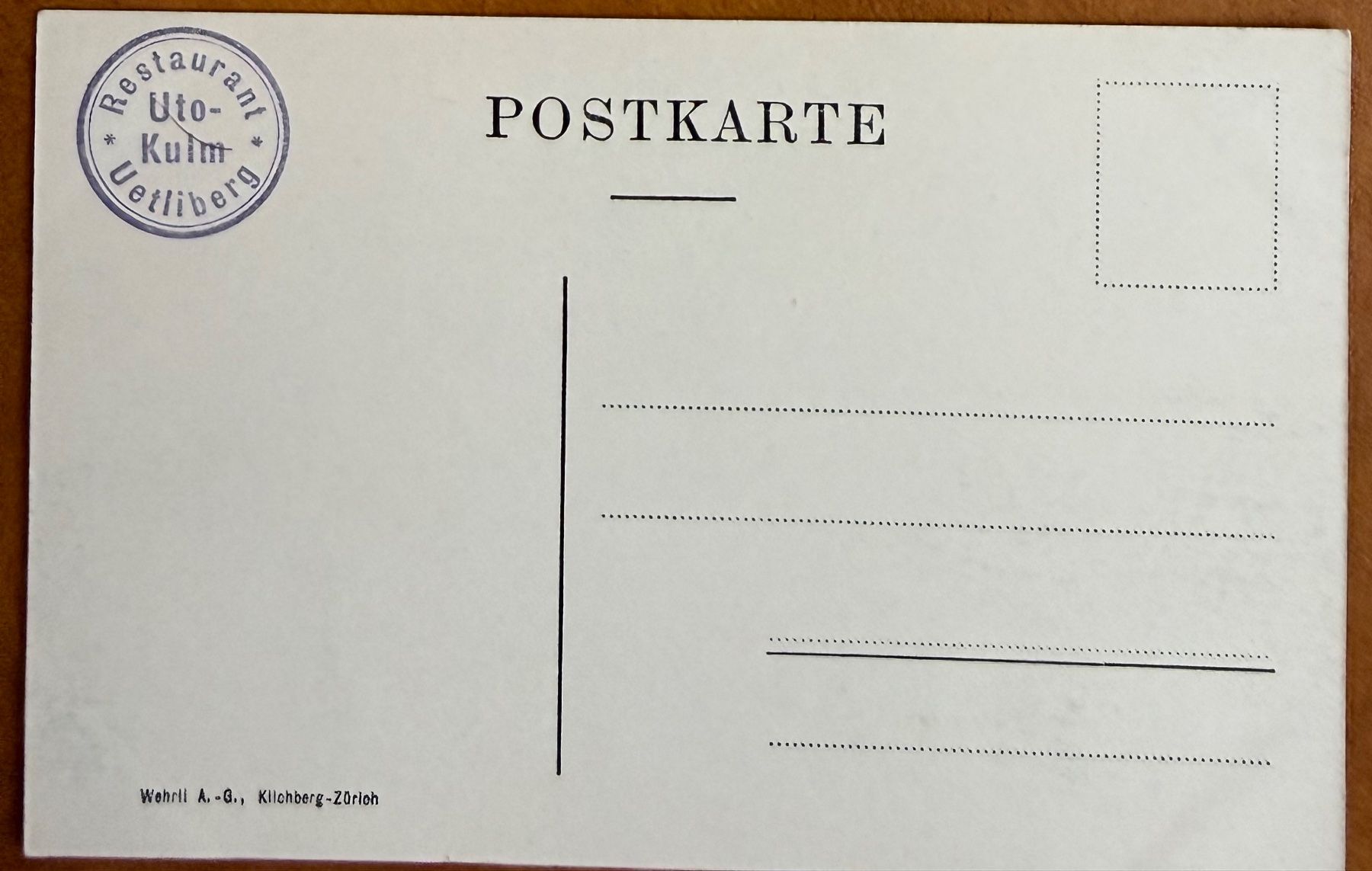 Cartoline postali: AK: Uetliberg - Restorant Uto-Kulm Bahn – Usato da Lutry venduto da Ediego 1