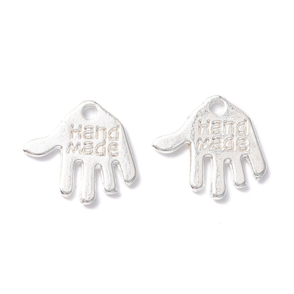 Ciondoli: 5 Anhänger Hand made versilbert 12.5x13mm – Nuovo (secondo la descrizione) da Alpnachstad venduto da perlengaby 2