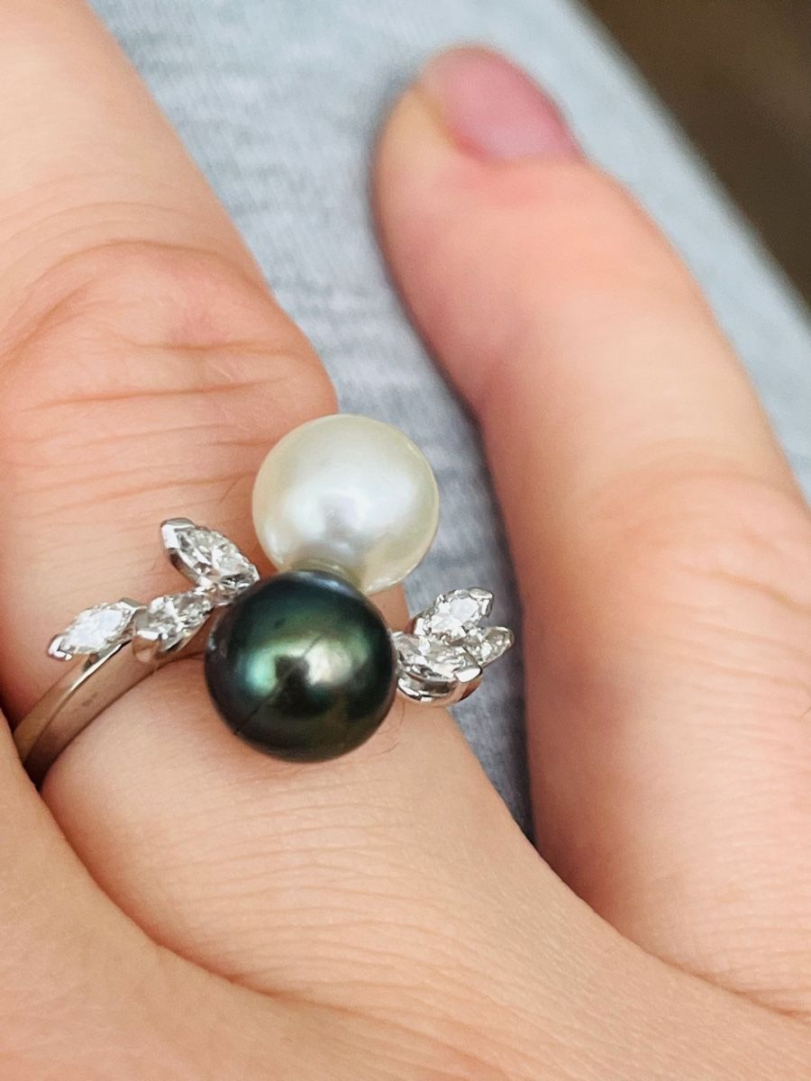 Anelli: Gold Ring mit Diamanten und Perlen – Usato da Jegenstorf venduto da wey_k9j9 4