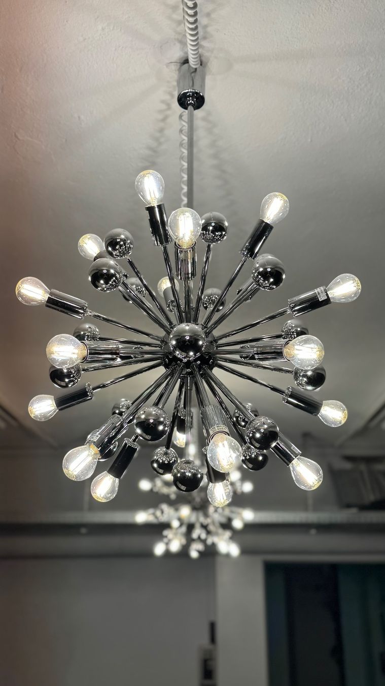 Lampadari & plafoniere: Sputnik Kronleuchter Metall Chrom 20 Lichter 2stk. – Usato da Zürich venduto da zue_vp67 5