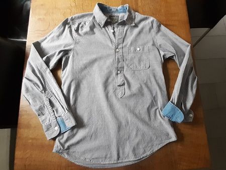 H&M HEMD/BLUSE Gr.S (Regular) blau/weiß gestreift   maritim