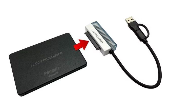 Unità & Adattatore: LC-Power Adapter USB Typ-A -> Typ-C f.2,5",SATA HDD/SSD,USB3 – Nuovo (secondo la descrizione) da Wettingen venduto da xue_6sym 1