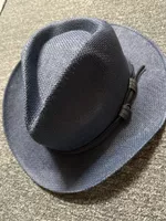Strohhut blau aus Papierfaser Made in Italy Grösse 59