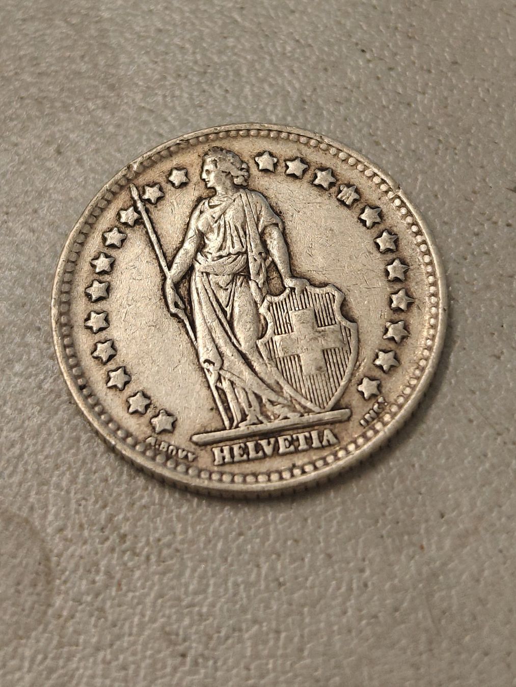Tutti le monete: Schweizer 1 Silberfranken 1944 gebraucht – Usato da Bad Zurzach venduto da Agia 1
