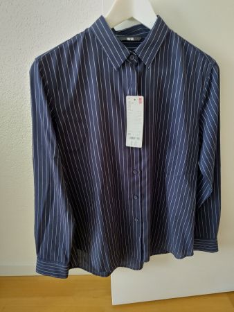 NEUE Uniqlo Damen Bluse, Navy Gestreift