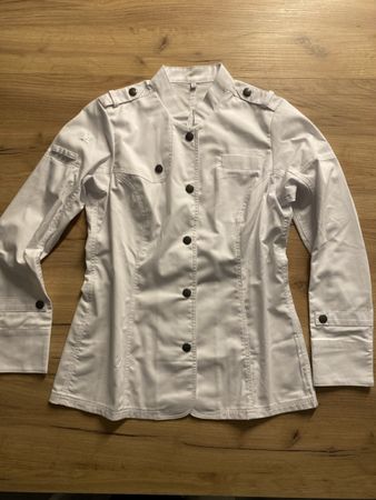 Kochjacke Frauen weiss mit Knopfleiste Grösse M neu