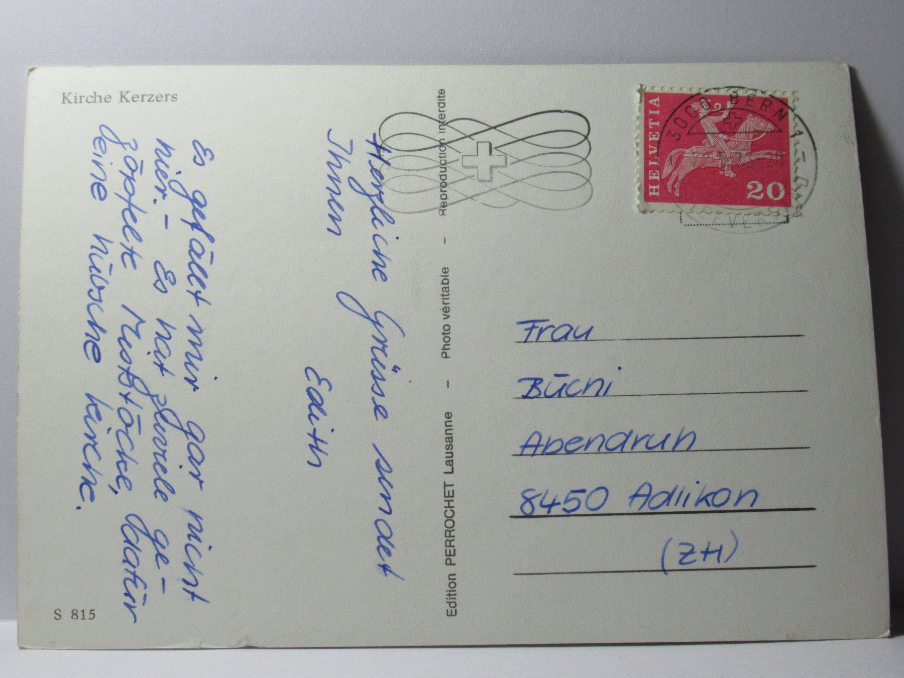 Cartoline postali: Kirche  Kerzers 1932 – Usato da Grenchen venduto da Bluemchen1900 1