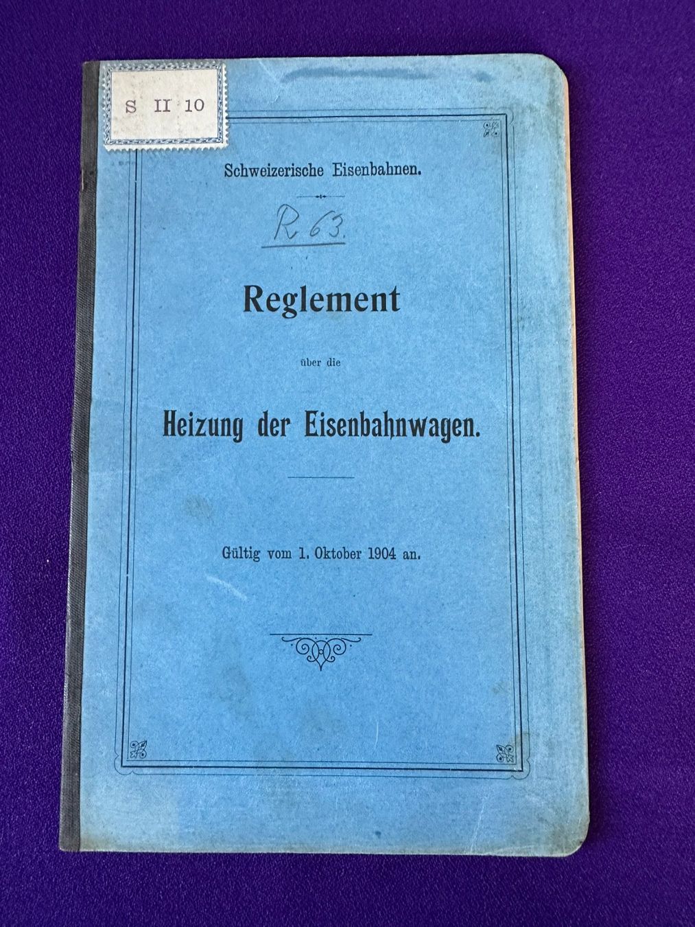 Documents: SBB, Uraltes SBB-Reglement (1904) – D'occasion à Zürich par Linthi1