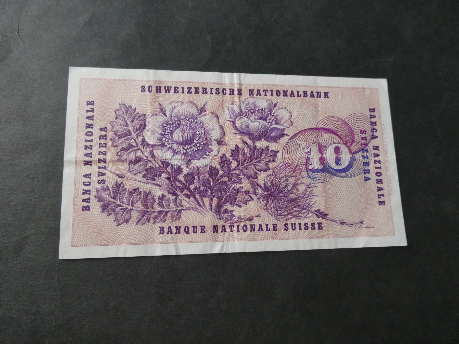 Billets de banque: Schweiz 1977, 10 Franken – D'occasion à Hinterforst par Rohusri 1