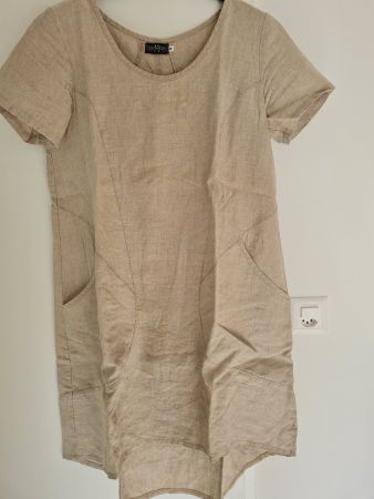 SOMMER KLEID NATUR LEINEN GR. M/L