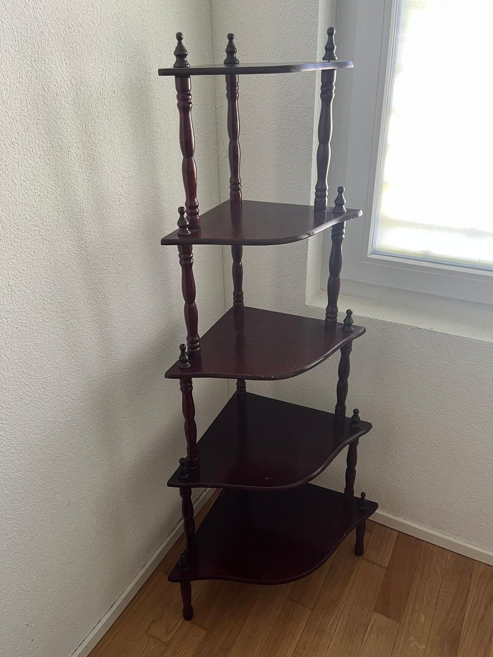 Scaffali: Vintage Eckregal aus Holz, rotbraun – Usato da Neuenkirch venduto da the_7pdb