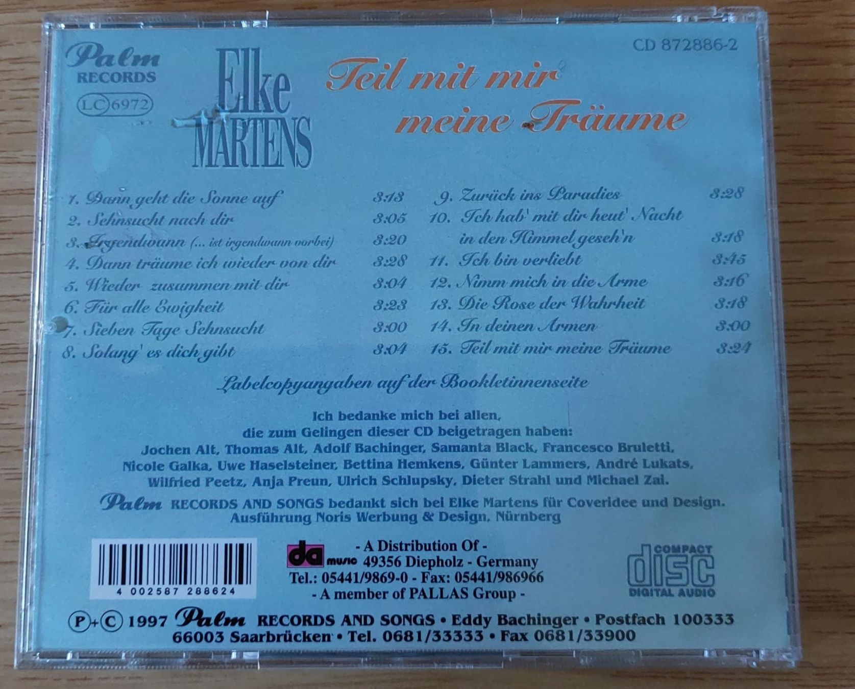 CD: Elke Martens - Teil mit mir meine Träume - CD – Usato da Urtenen-Schönbühl venduto da Kahru 2