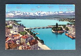 AK Zürich et les Alpes
