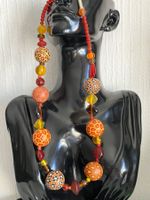 Collier ethnique perles artisanales fermoir argent 925