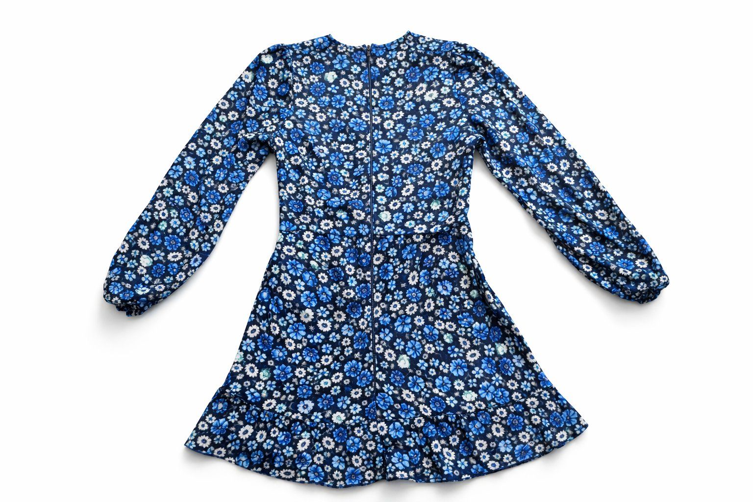 Vestiti: Geblümtes Kleid Blau Langarm Damen – Nuovo (secondo la descrizione) da Fully venduto da VaneaSelection 3