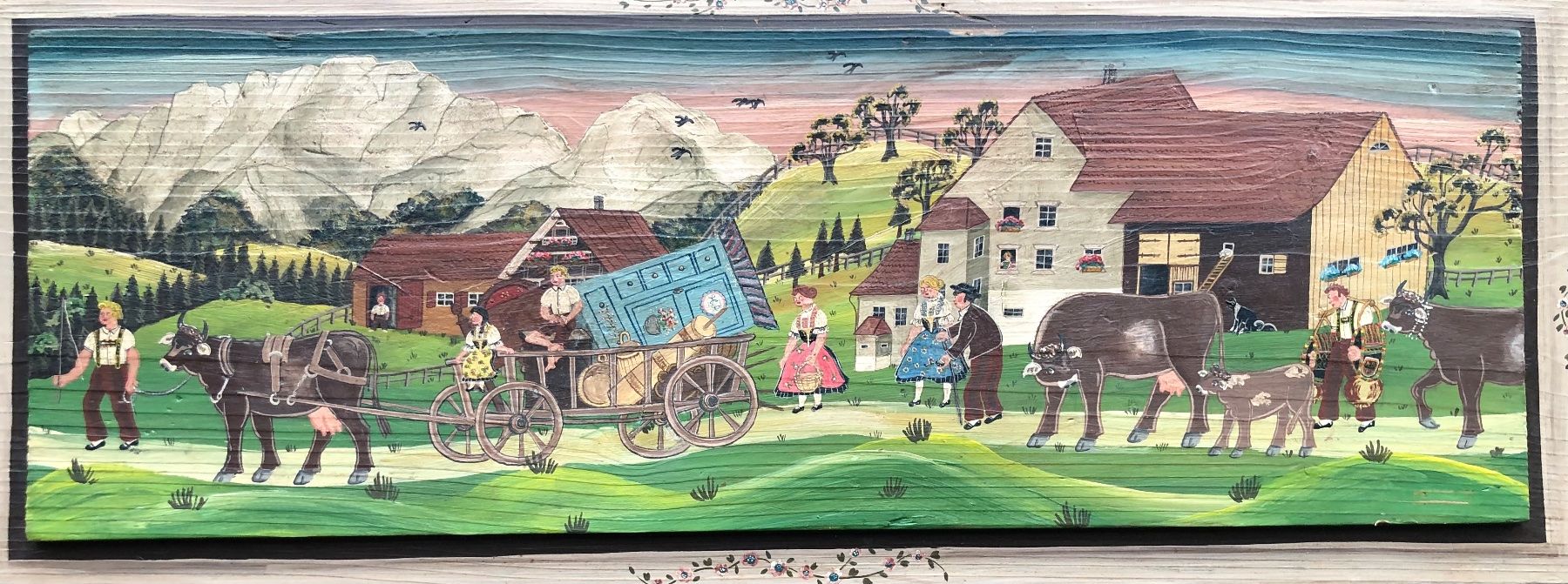 Dipinti: altes Gemälde Appenzell 71 cm x 25,5 cm – Usato da Rüthi (Rheintal) venduto da Kunsthaus777 2