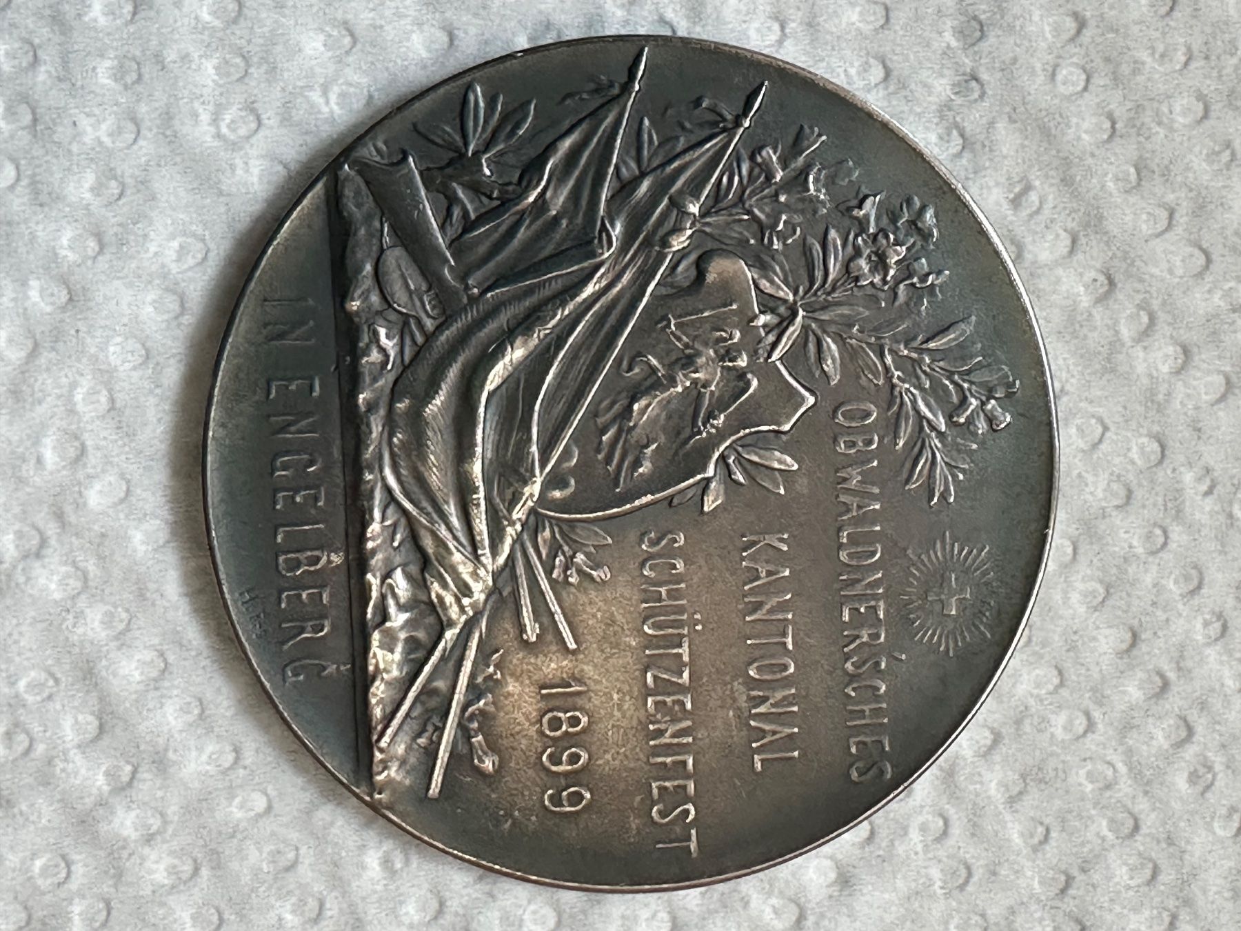 Medaglie: Schützenmedaille 1899 Engelberg – Usato da Kandergrund venduto da honey-art_and_more 5
