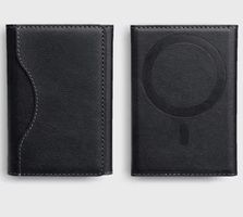 Neu Magnetisches Kartenetui Schwarz