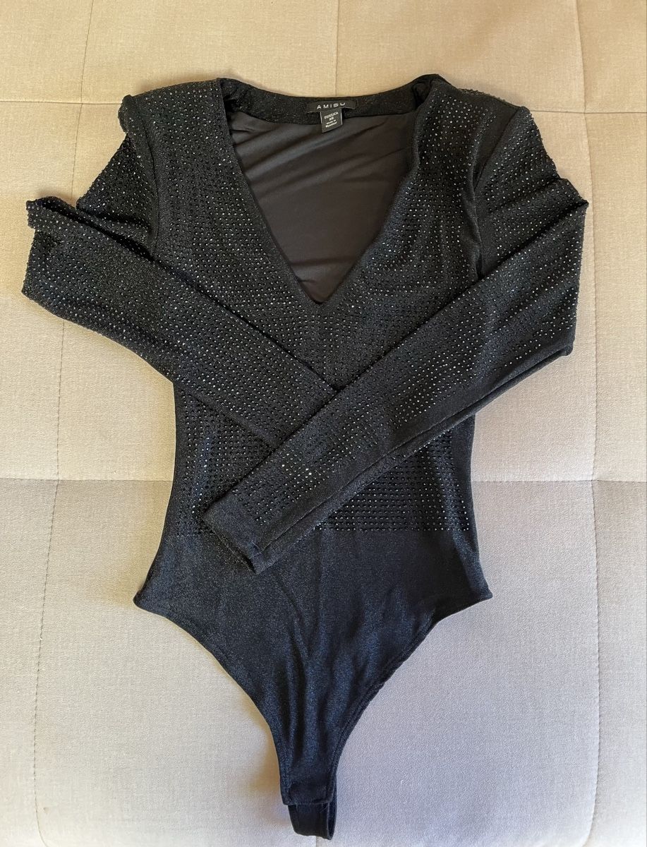 Top: Glitzer Body, Gr. XS in schwarz  – Nuovo (secondo la descrizione) da Cunter venduto da tiramisuuu_