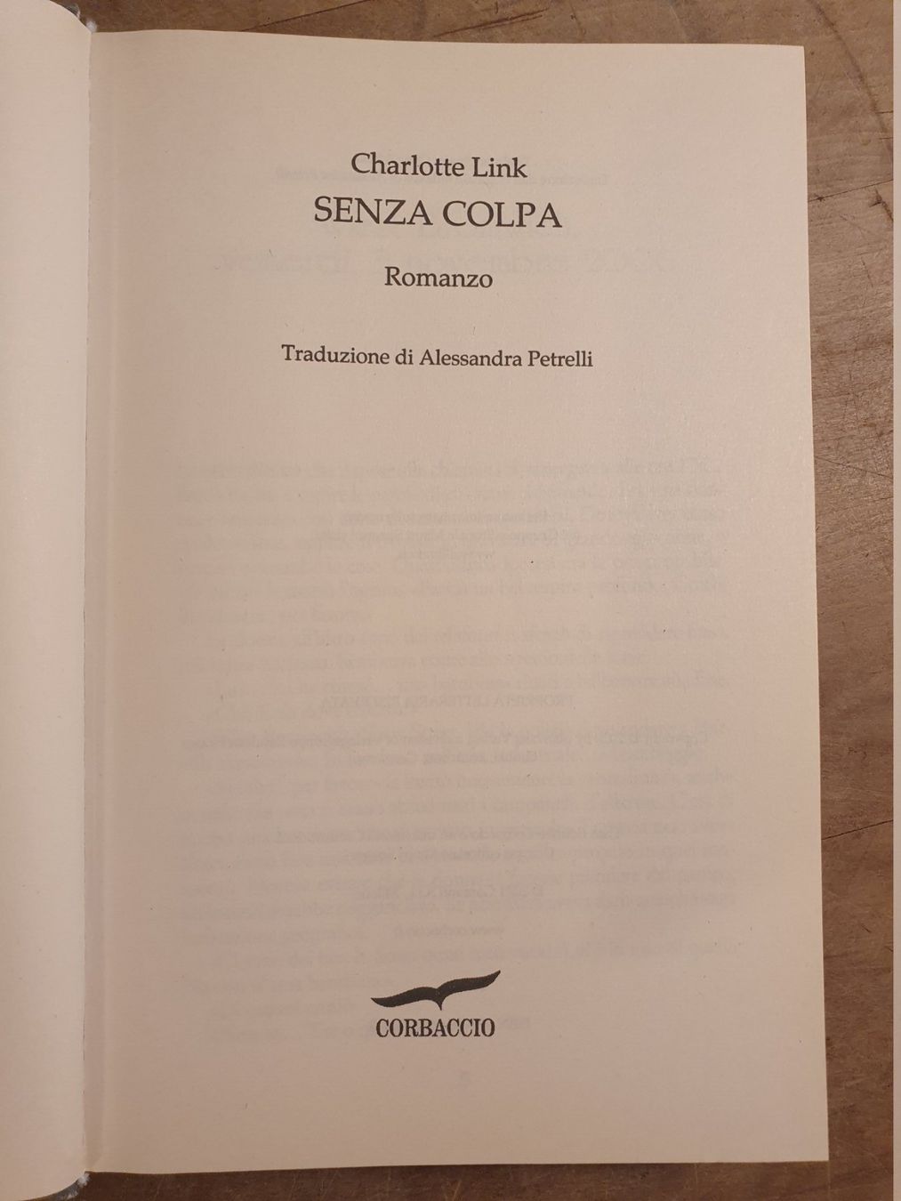 Libri: Senza Colpa Charlotte Link Corbaccio – Usato da Zürich venduto da loosebone 2