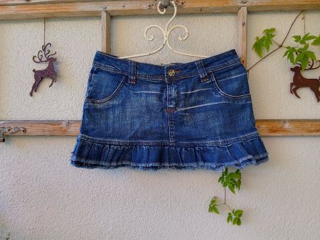 Frecher Mini Jeansjupe Grösse 38