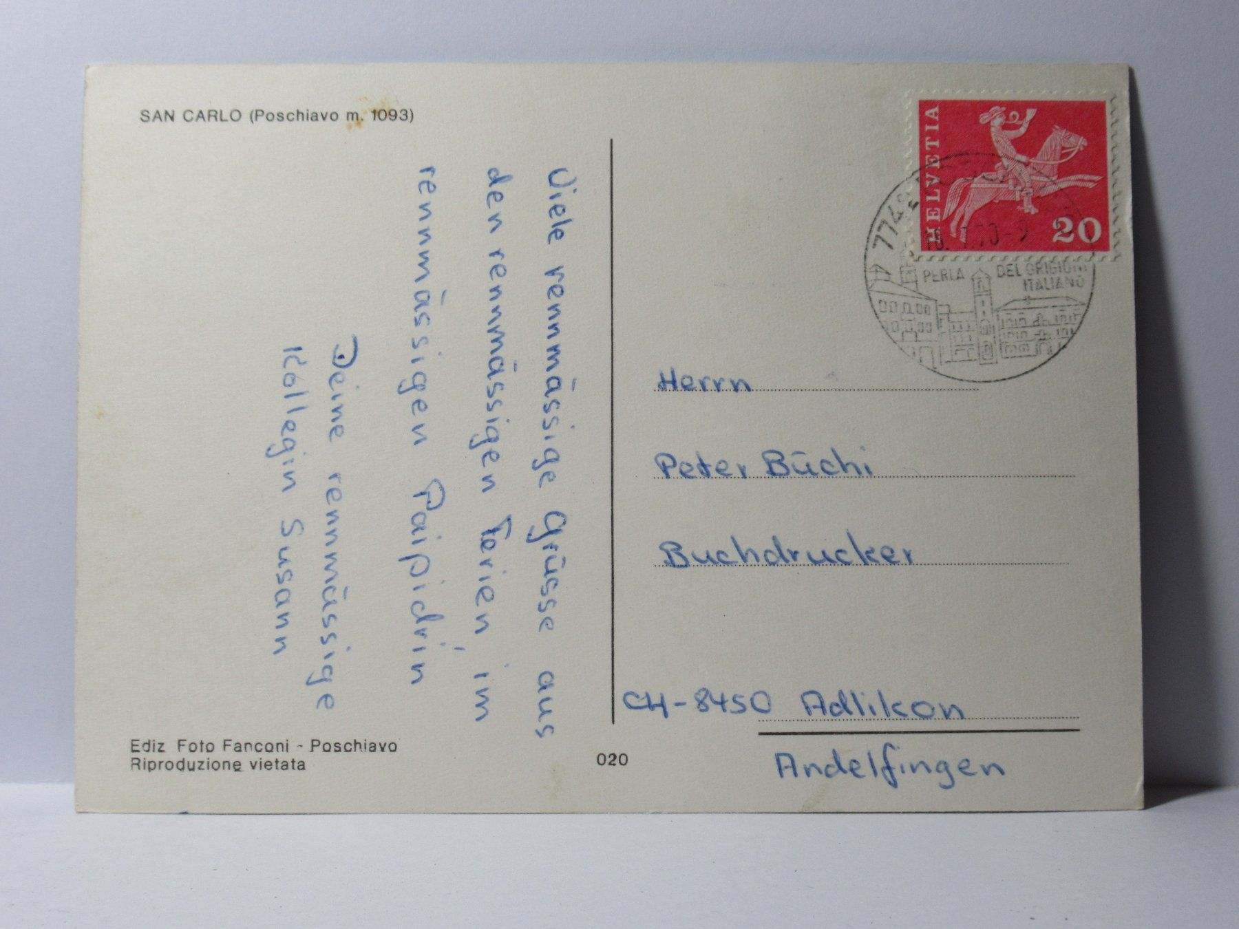 Ansichtskarten: San Carlo – Gebraucht aus Grenchen von frechri 1