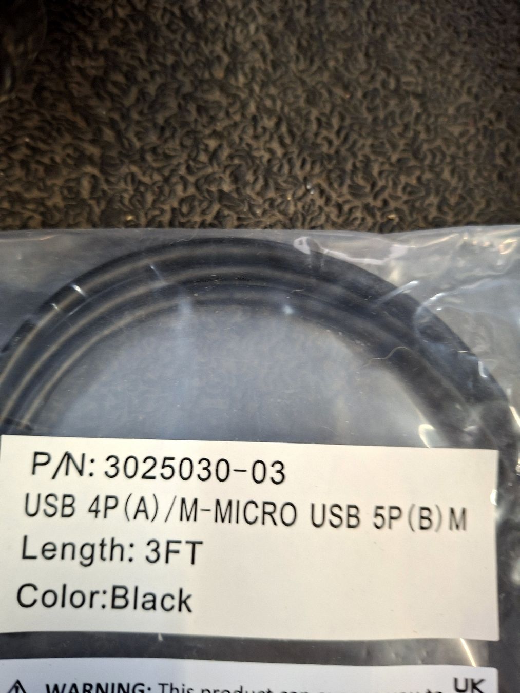 Kabel: USB Kabel 4P/M-Micro USB 5P  Neu – Neu und originalverpackt aus Oberhasli von Cortina 1