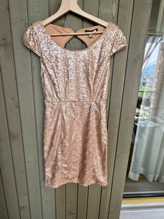 Rose Gold Sequin Cocktail Dress- S