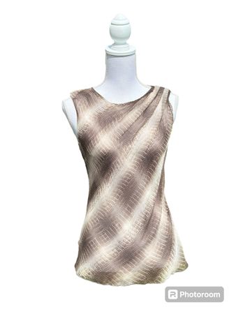 Marc Cain Silk Snakeskin Top Blouse sz 3