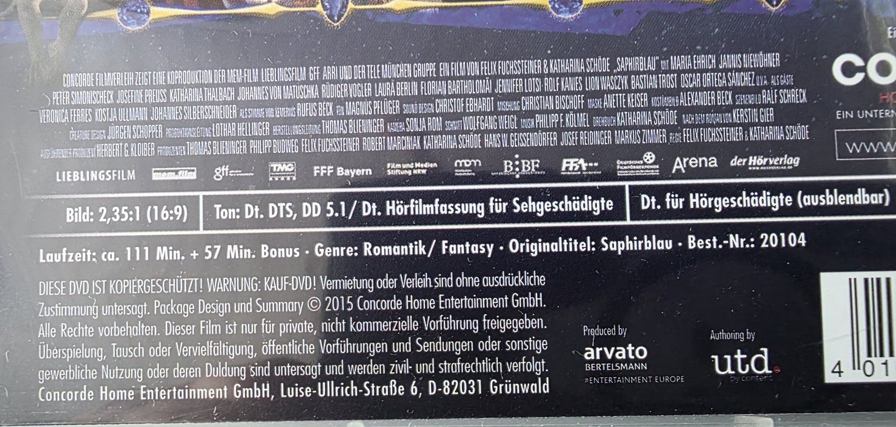 Alle DVDs: DVD Saphierblau – Gebraucht aus Oetwil am See von fineli2 1
