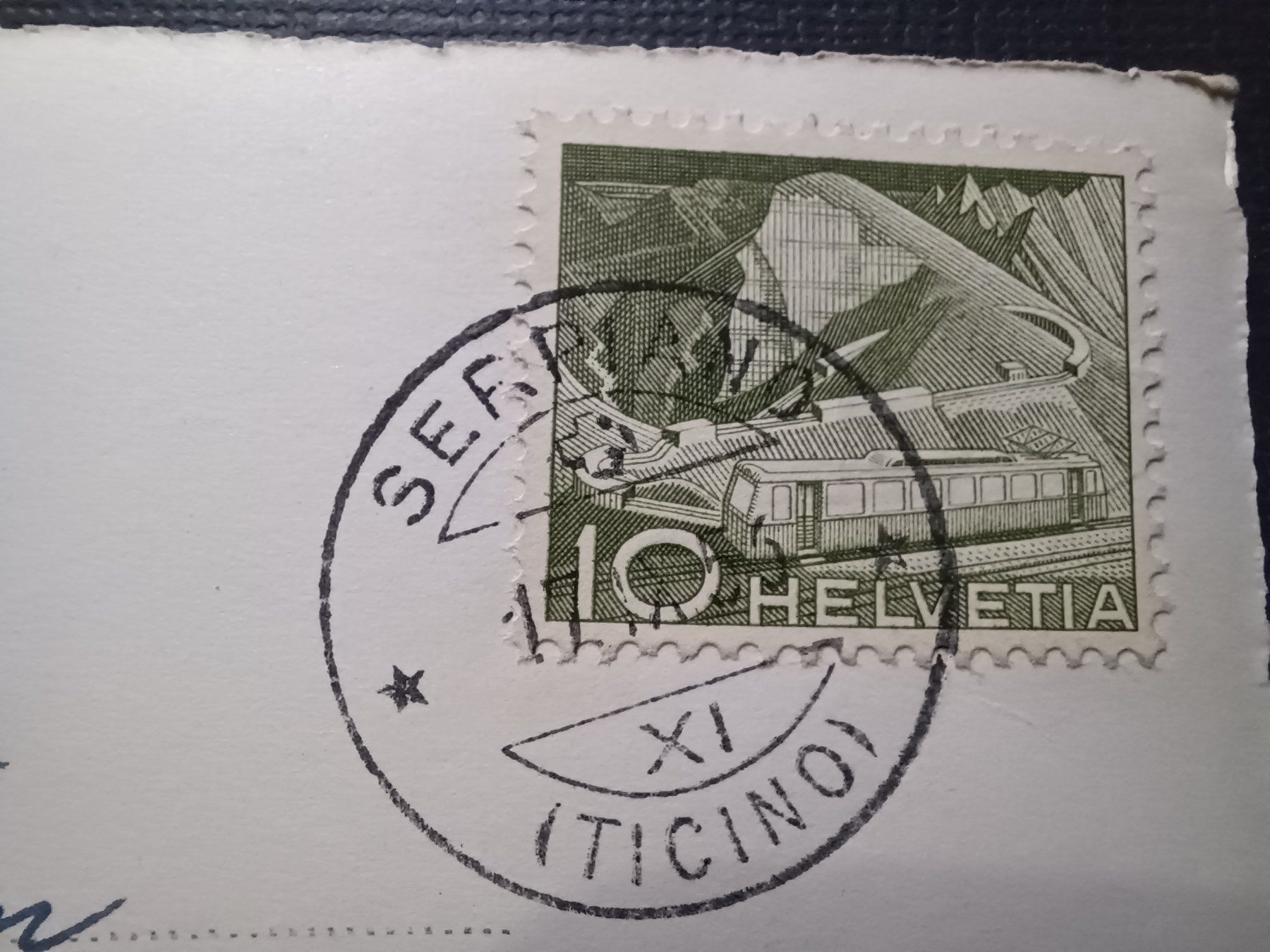 Cartoline postali: Serpiano Ticino 1956, – Usato da Aarau Rohr venduto da mgvw 2