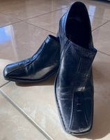 Bata Echtleder Stiefeletten, schwarz, Made in Italy