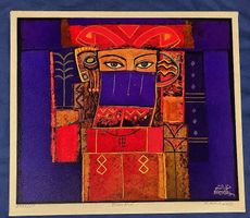 Fuad Al-Futaih  Blue Red Cover, 1998, AP 35/50, Leinwand