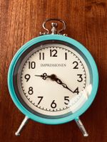 Wecker türkis Metall Retro guter Zustand