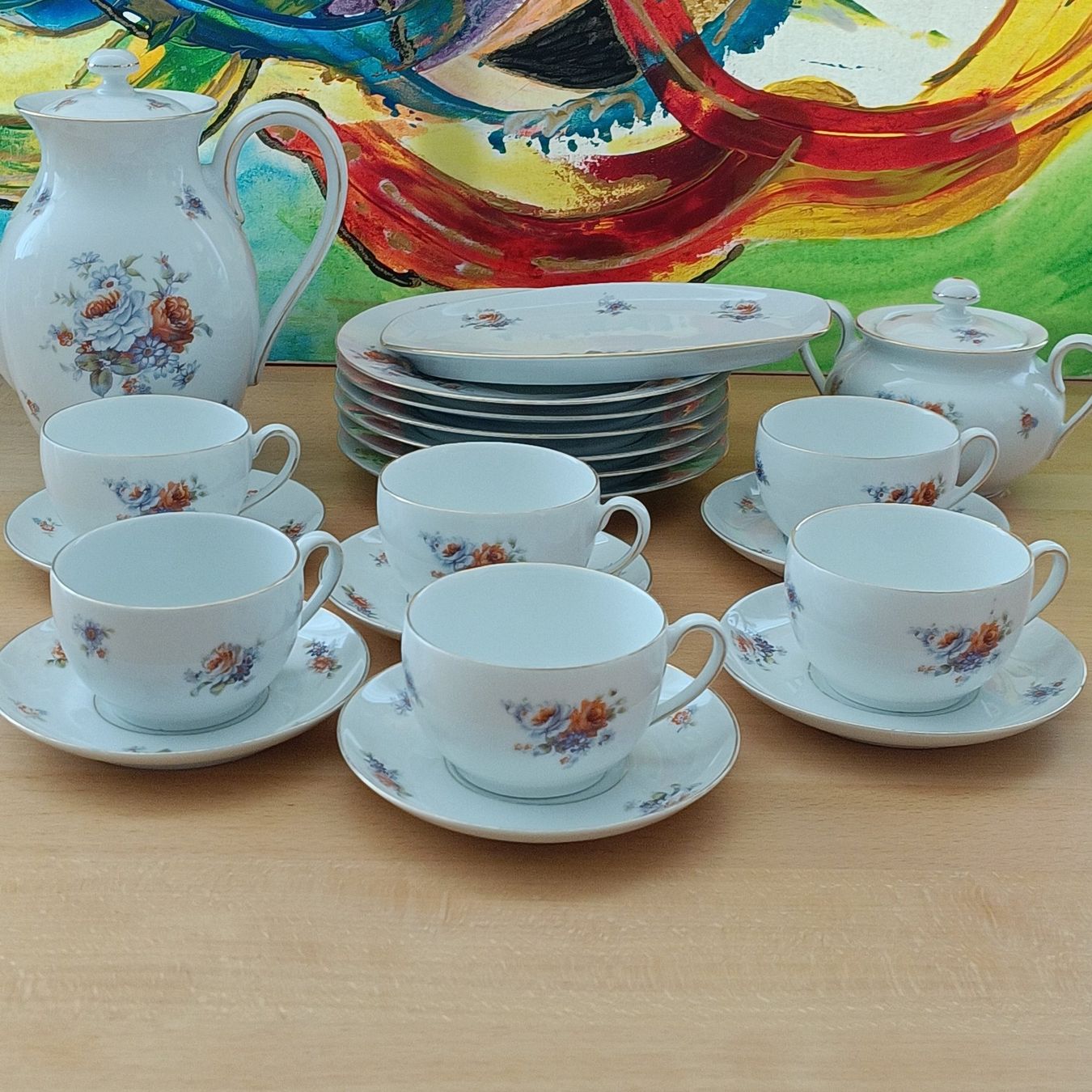 Set di piatti: Vintage florales Kaffee- oder Teeservice Tirschnreuth Bayern – Usato da Birr venduto da sen_sy55 3