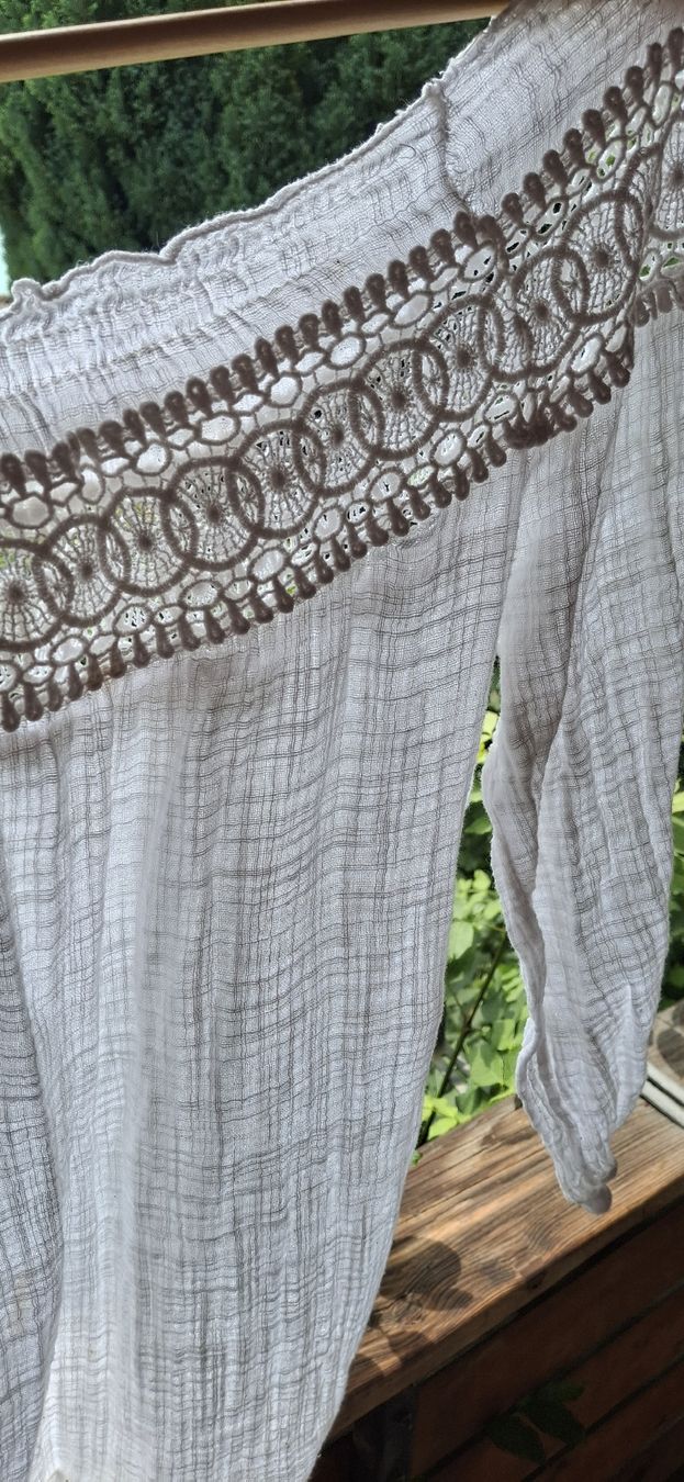 Tuniche: Sommer Boho Tunika Off-Shoulder mit Spitze, Gr. M – Usato da Brienz BE venduto da mondchatz1 8